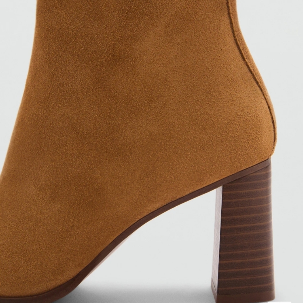 Mango Tan Suede Ankle Boots - Picture 6 of 7